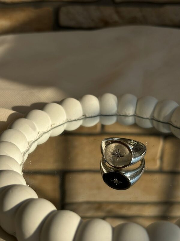 Diamond Star Signet Ring