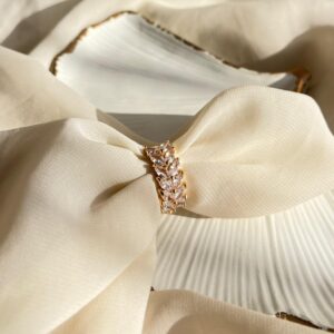 Leaf Stone Rings