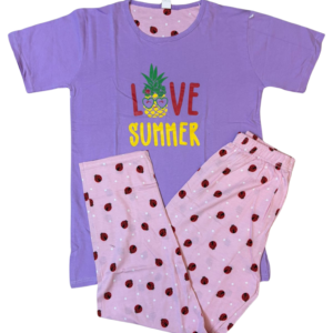 Half Sleeves Ladies Nightsuit
