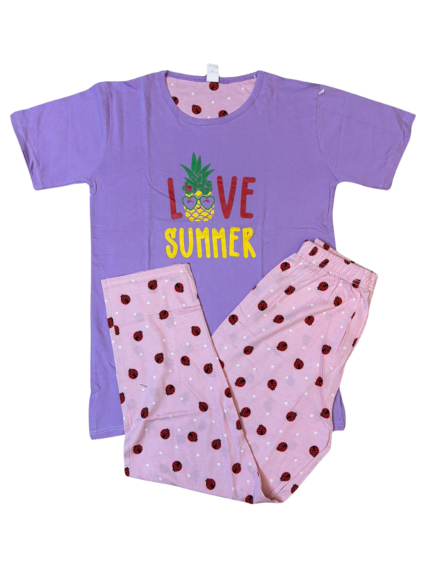 Half Sleeves Ladies Nightsuit