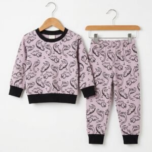 Purple Dino Sweatsuit
