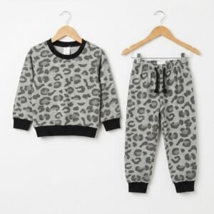 Grey Cheetah Print Sweatsuit