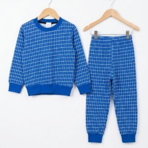 Blue Checkered Sweatsuit