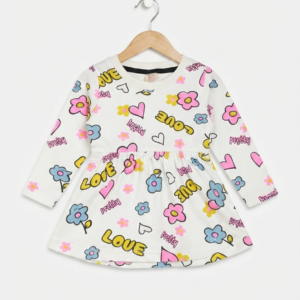 White Winter Terry Frock