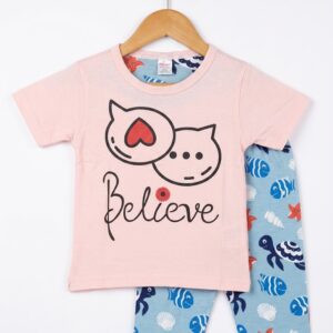 Jersey Half Sleeves Nightsuit (HNS-73)