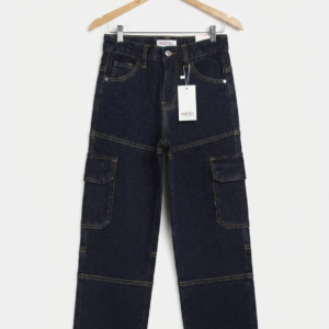 Dark Blue Cargo Jeans