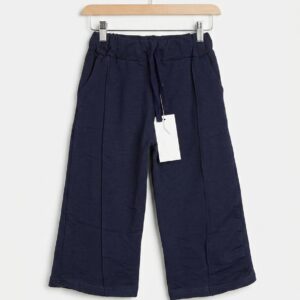 Navy Blue Wide Legged Terry Trouser (T-04)