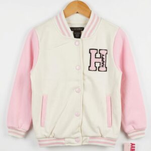Pink & Beige Baseball Jacket (01)