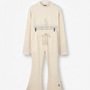 Beige Waffle Fabric Suits
