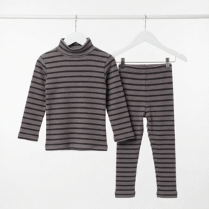 Black Stripes Highneck Suits