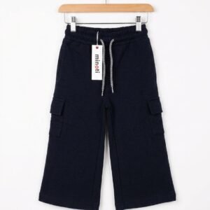 Navy Blue Fleece Cargo Trouser (FB-07)