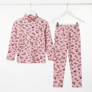 Purple Floral Highneck Suit