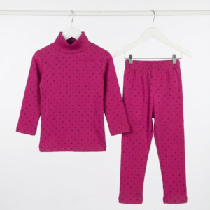 Purple Dots Highneck Suit