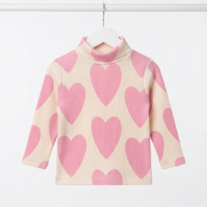Pink Heart Highneck