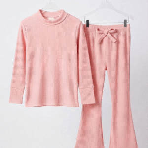 Light Pink Waffle Fabric Suit