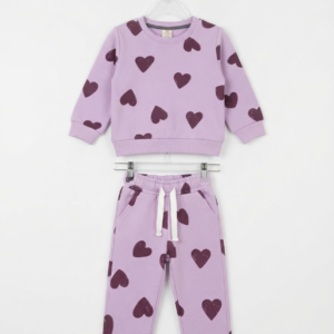 Purple Heart Sweatsuit With Straight Trouser