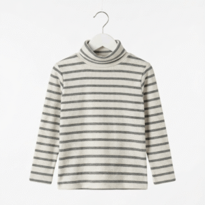 Grey & White Stripes Highneck (2)