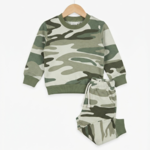 Green Army Print Sweatsuit