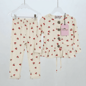 White Cherry Soft Jersey Suit