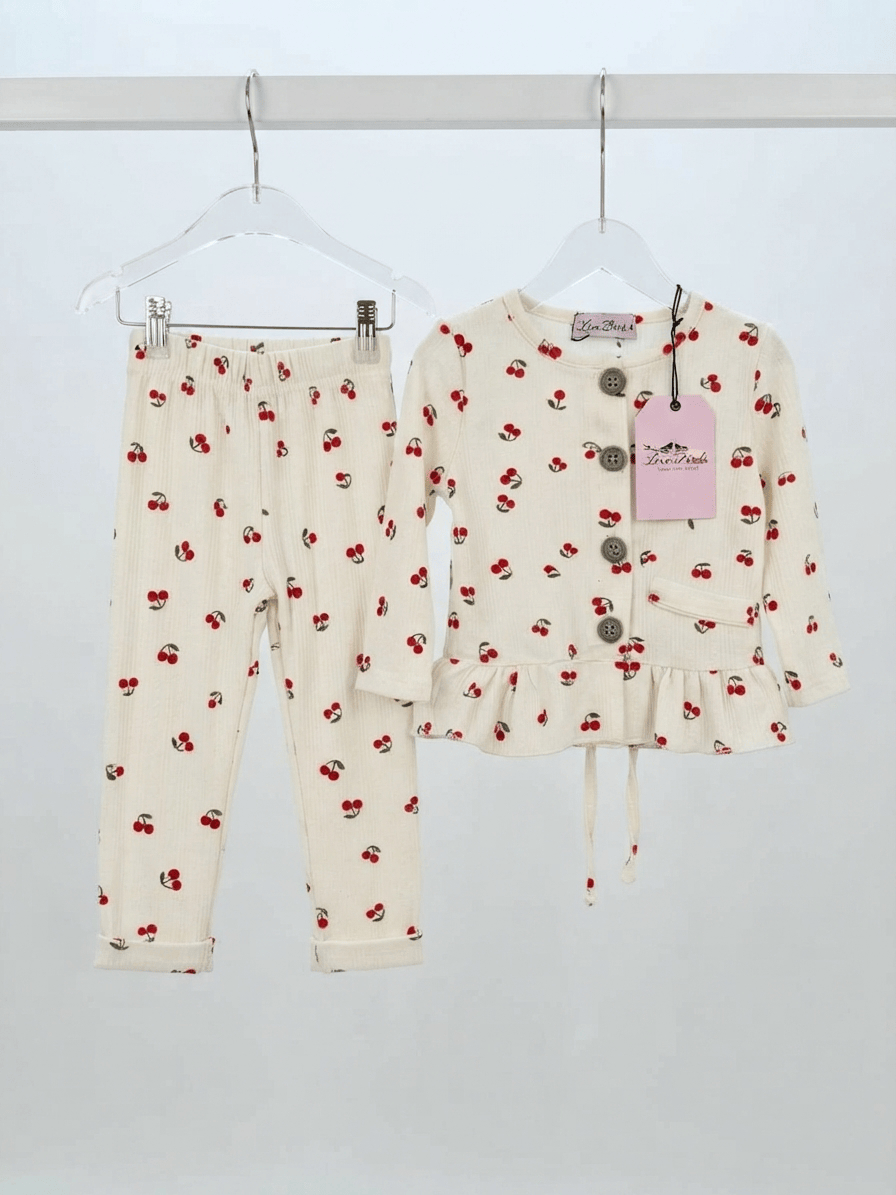 White Cherry Soft Jersey Suit