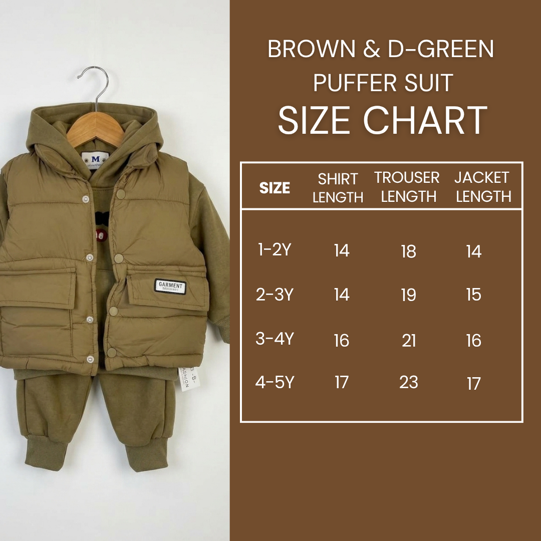 Brown Puffer Suit (3pc) - Image 2