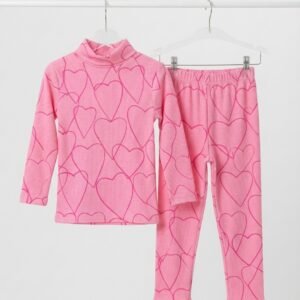 Pink Strawberry Highneck Suit