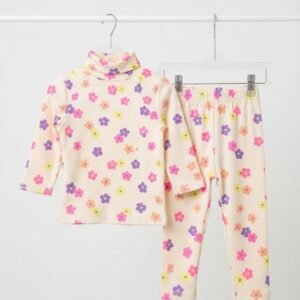 Offwhite Flower Highneck Suit