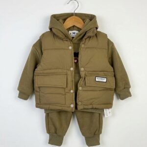 Brown Puffer Suit (3pc)