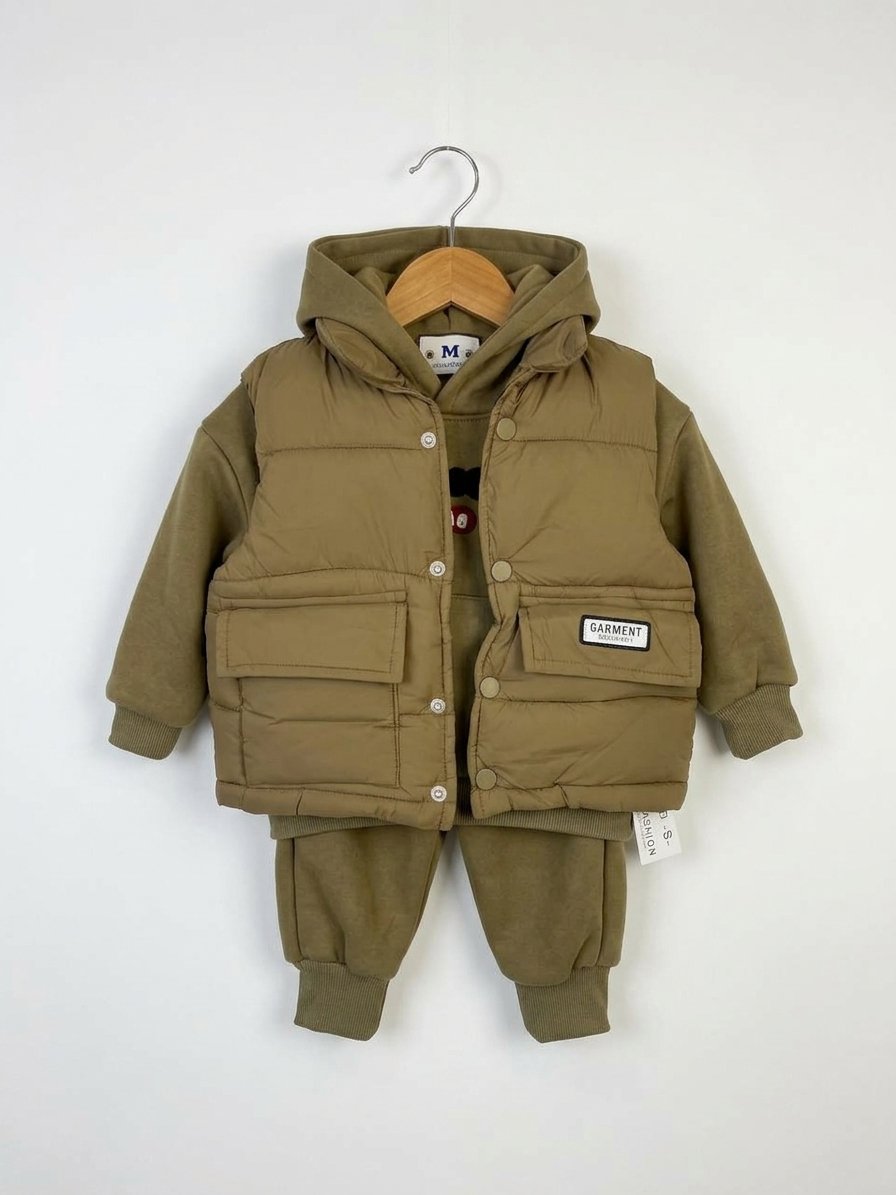 Brown Puffer Suit (3pc)