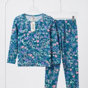 Green Hearts Full Sleeves Nightsuit
