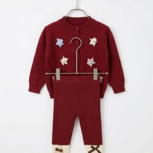 Maroon Sweater with Tights Suit