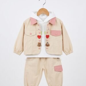 Cream Denim 3pc Suit